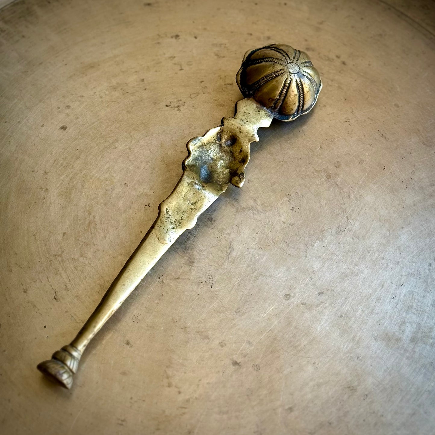 Rare Brass Yali Ritual Spoon