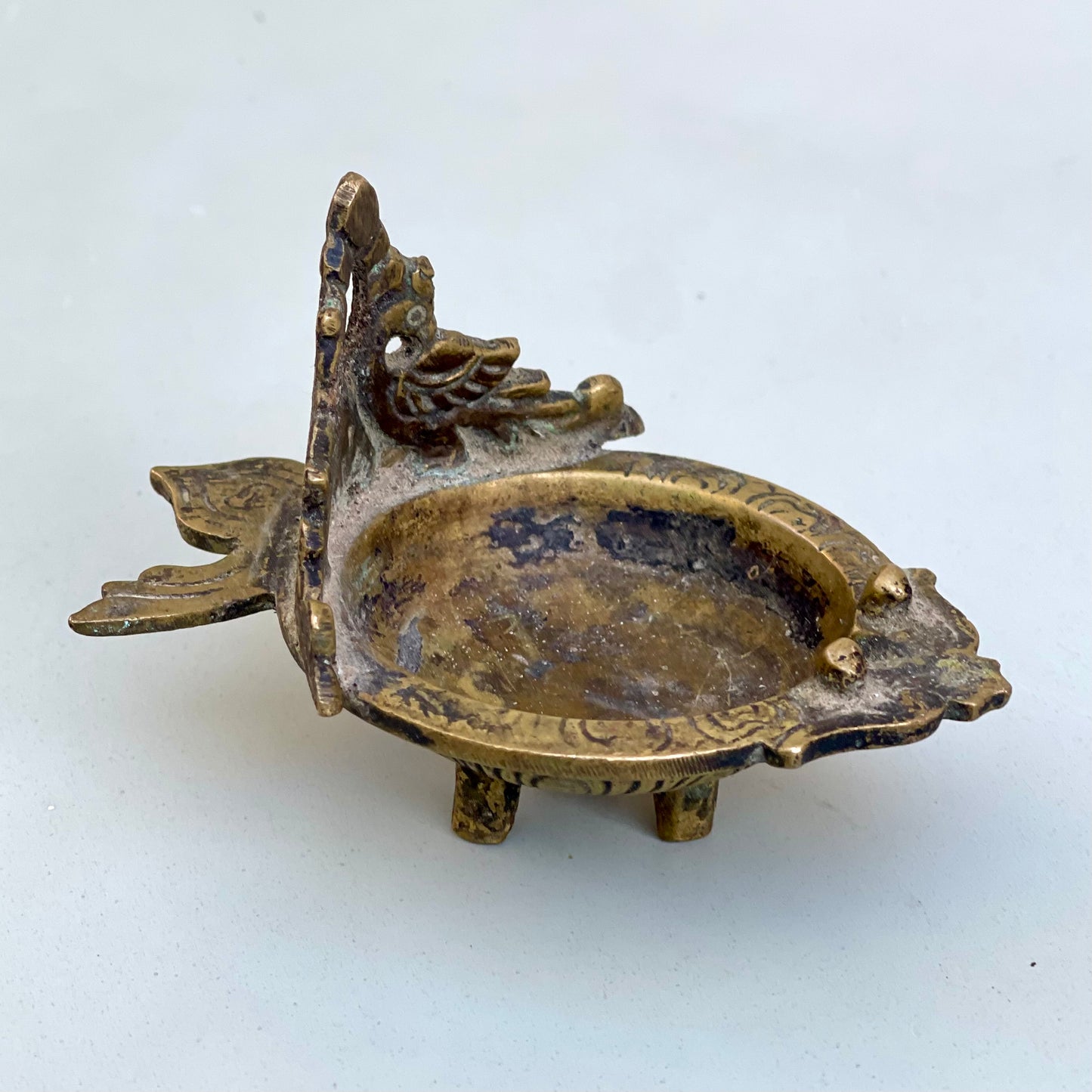 Vintage Twin Peacocks Lamp