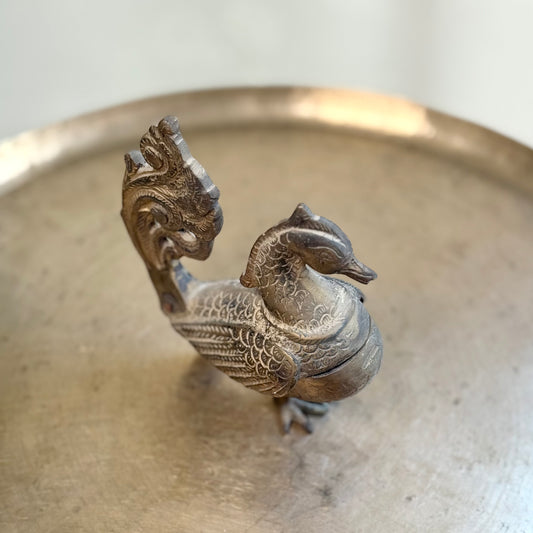 Vintage Brass Peacock Box