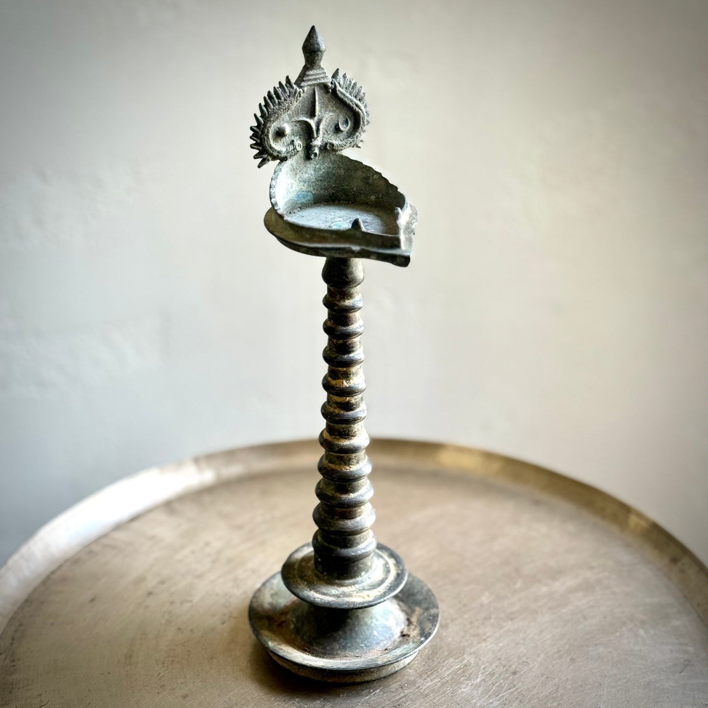 Rare Bronze Vishnu Vilakku