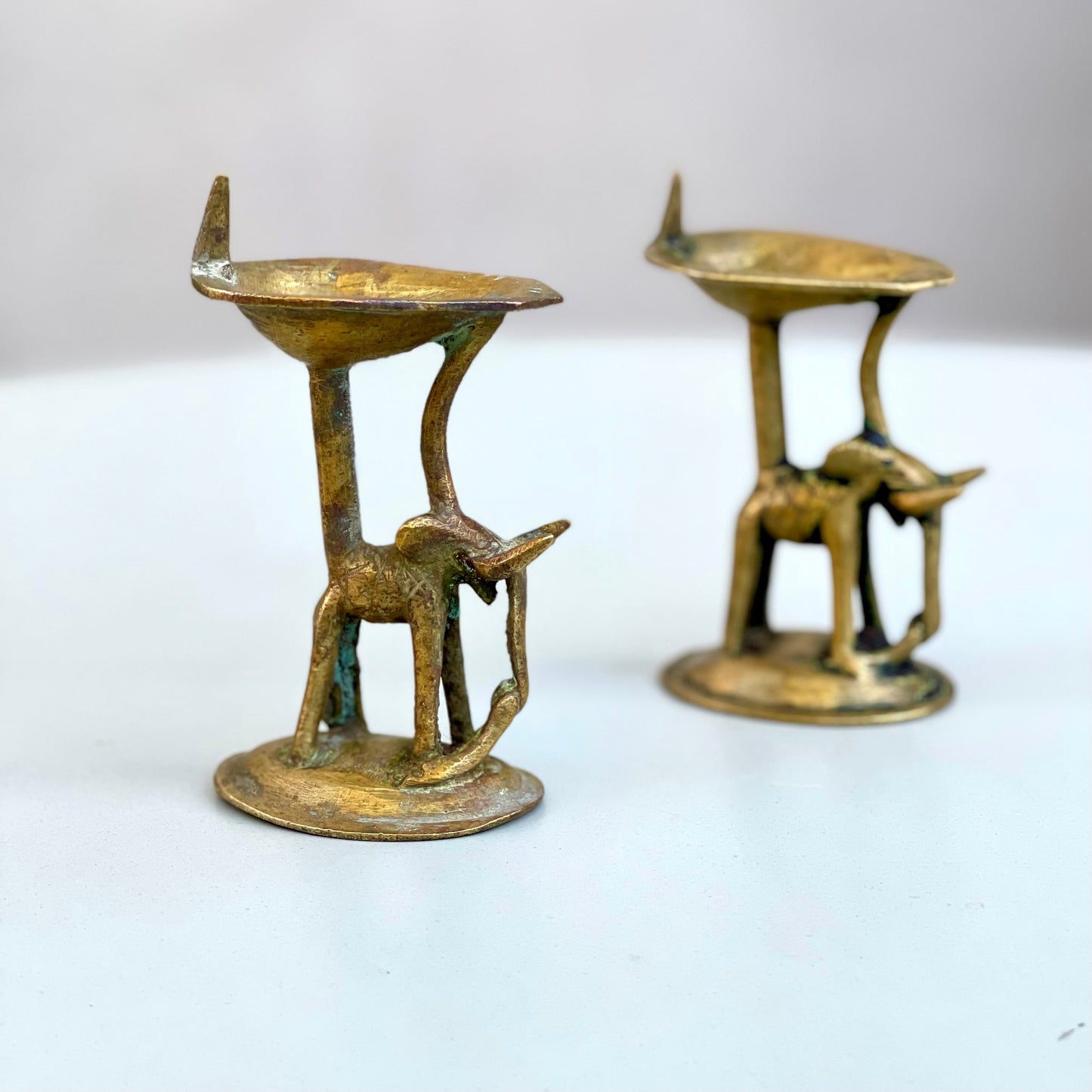Vintage Elephant Lamp Pair