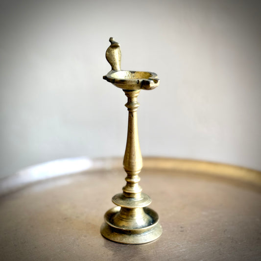 Diya With Sharpa Finial - extremely rare find