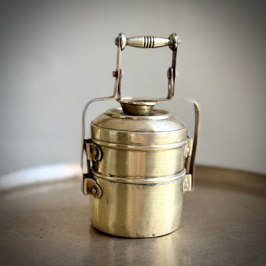 Vintage Brass Mini Tiffin Box – Rare Collectible
