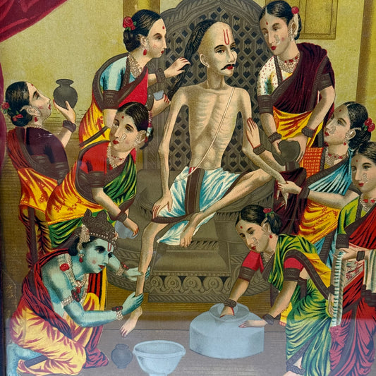 ‘Krishna Sudama’ Raja Ravi Varma Lithograph Print
