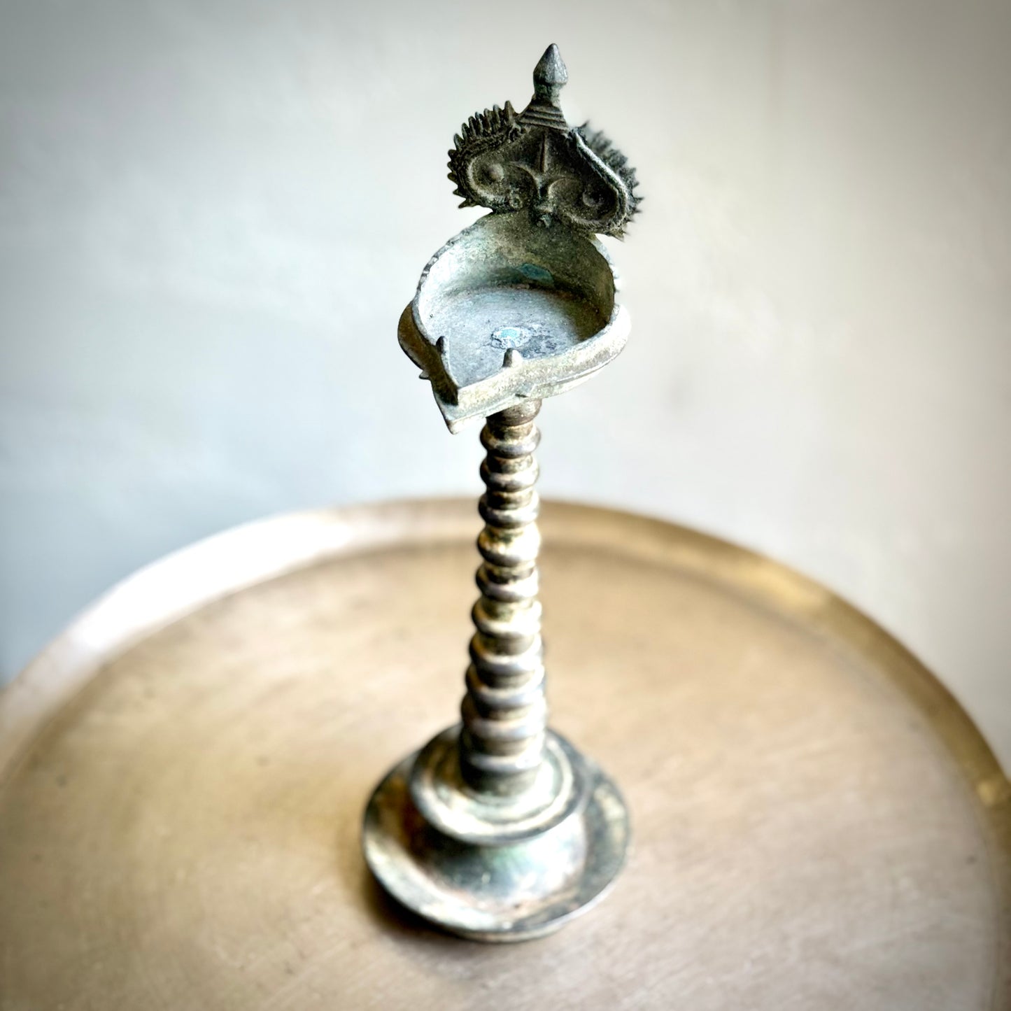 Rare Bronze Vishnu Vilakku