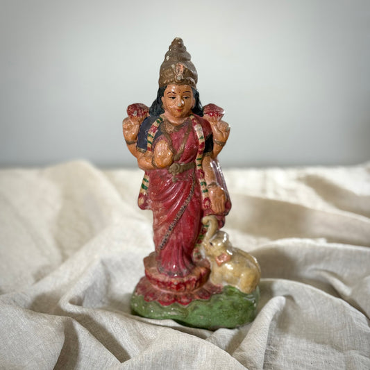 Antique Gajalakshmi Golu Doll — Ravi Varma Inspired (Circa 1940s)