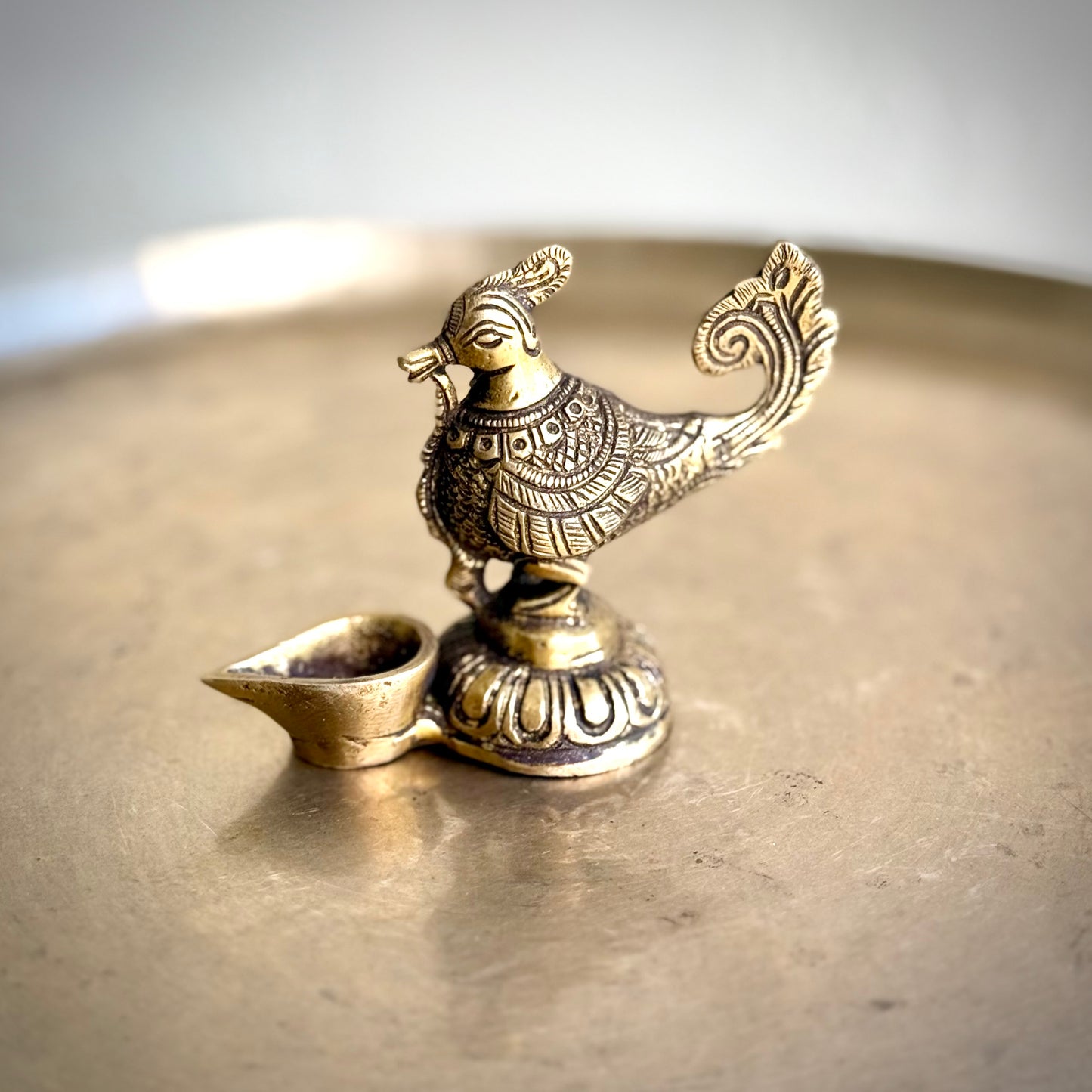 Brass Annapakshi Oil Lamp – Elegant & Auspicious Décor