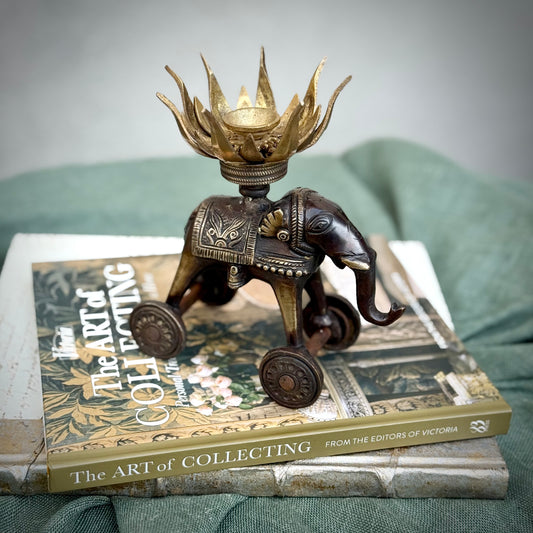 Royal Elephant with Lotus Lamp