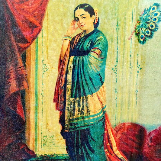 ‘Vasanta Sena’ Raja Ravi Varma Lithograph Print