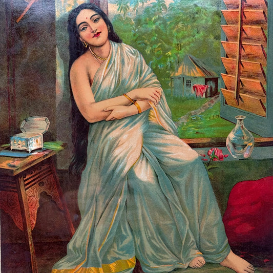 ‘Manorama’ Raja Ravi Varma Lithograph Print