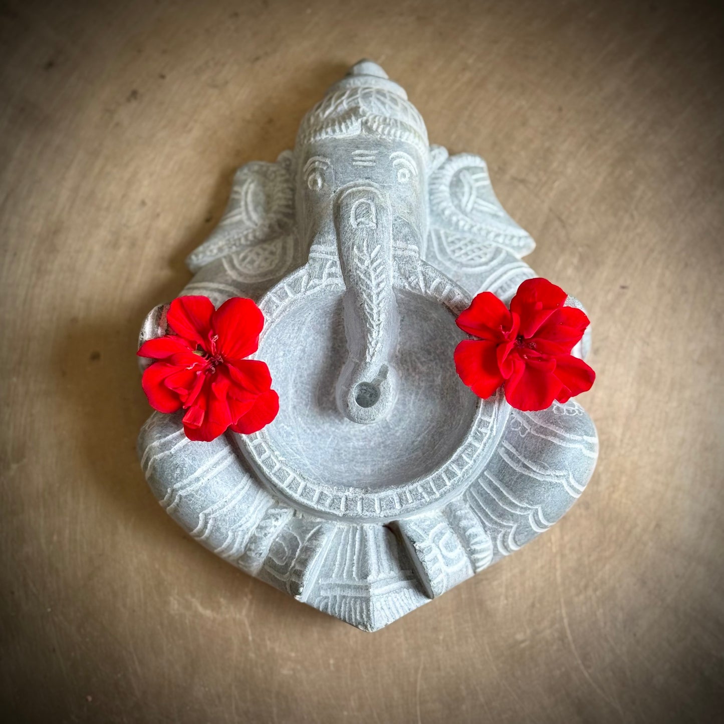 Ganesha Diya with Urli Design