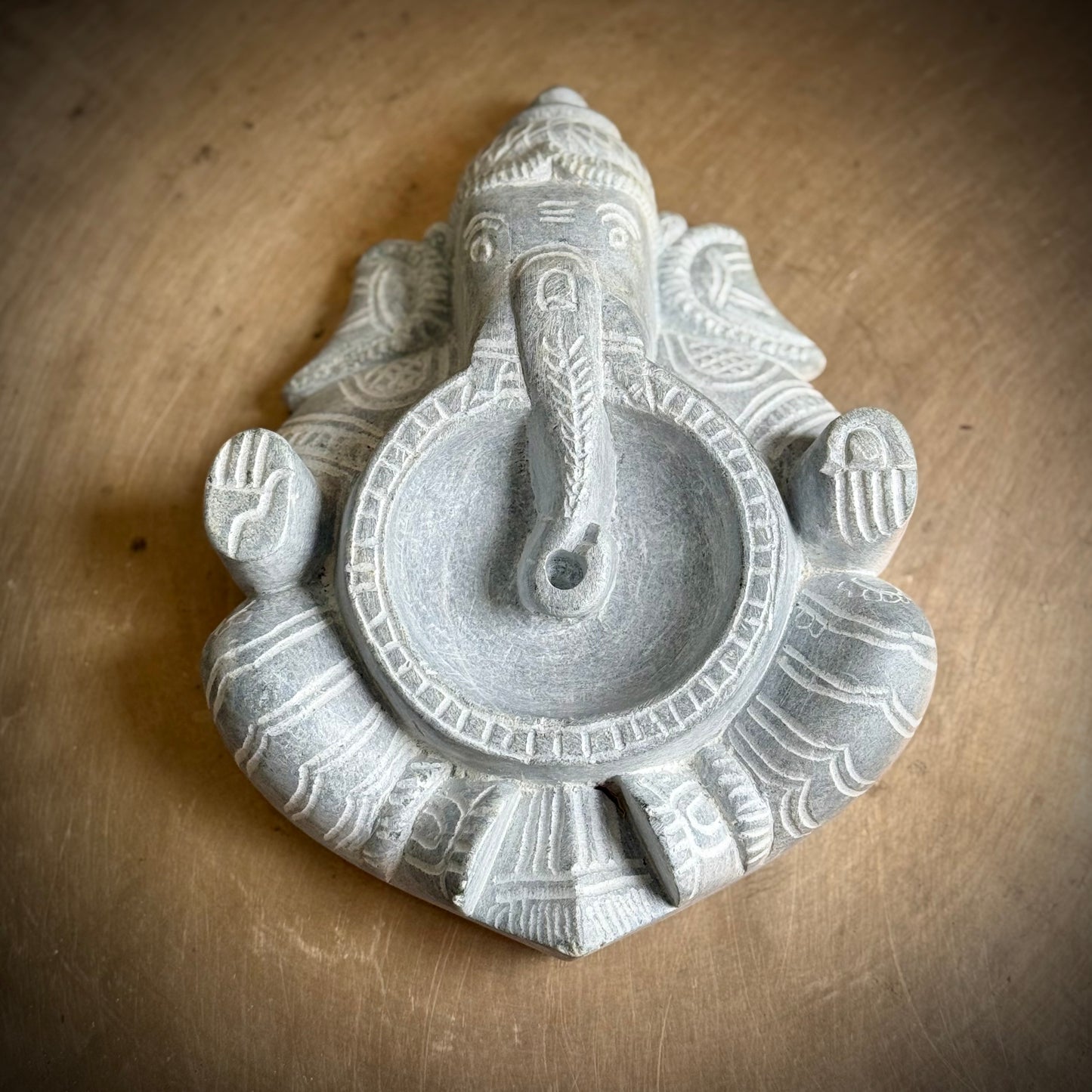 Ganesha Diya with Urli Design