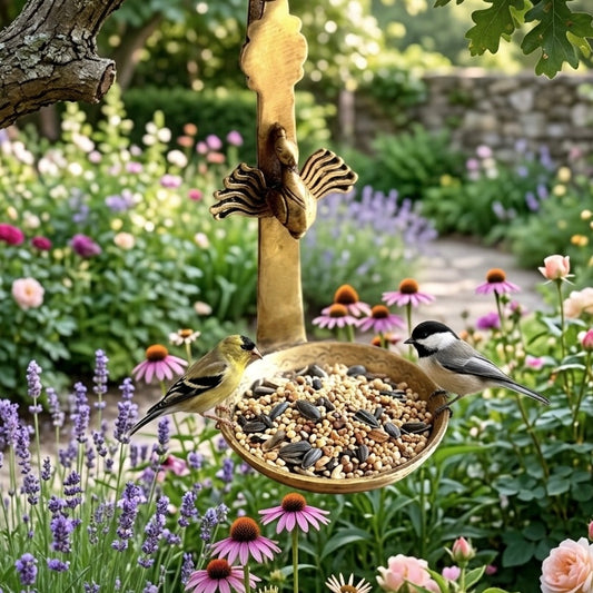 Heritage Brass Candle Stand & Bird Feeder