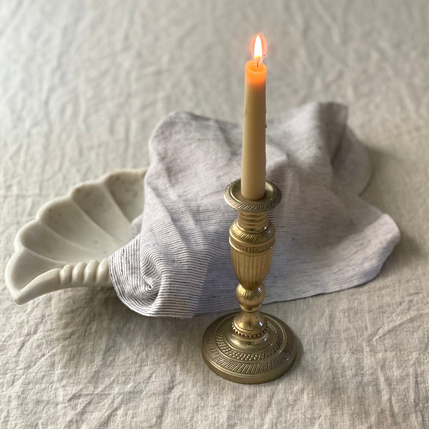 Vintage Brass Candle Stand