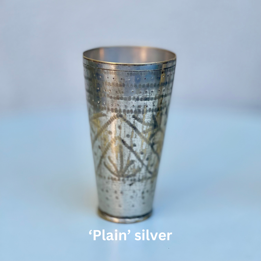 Vintage Brass Lassi Glass