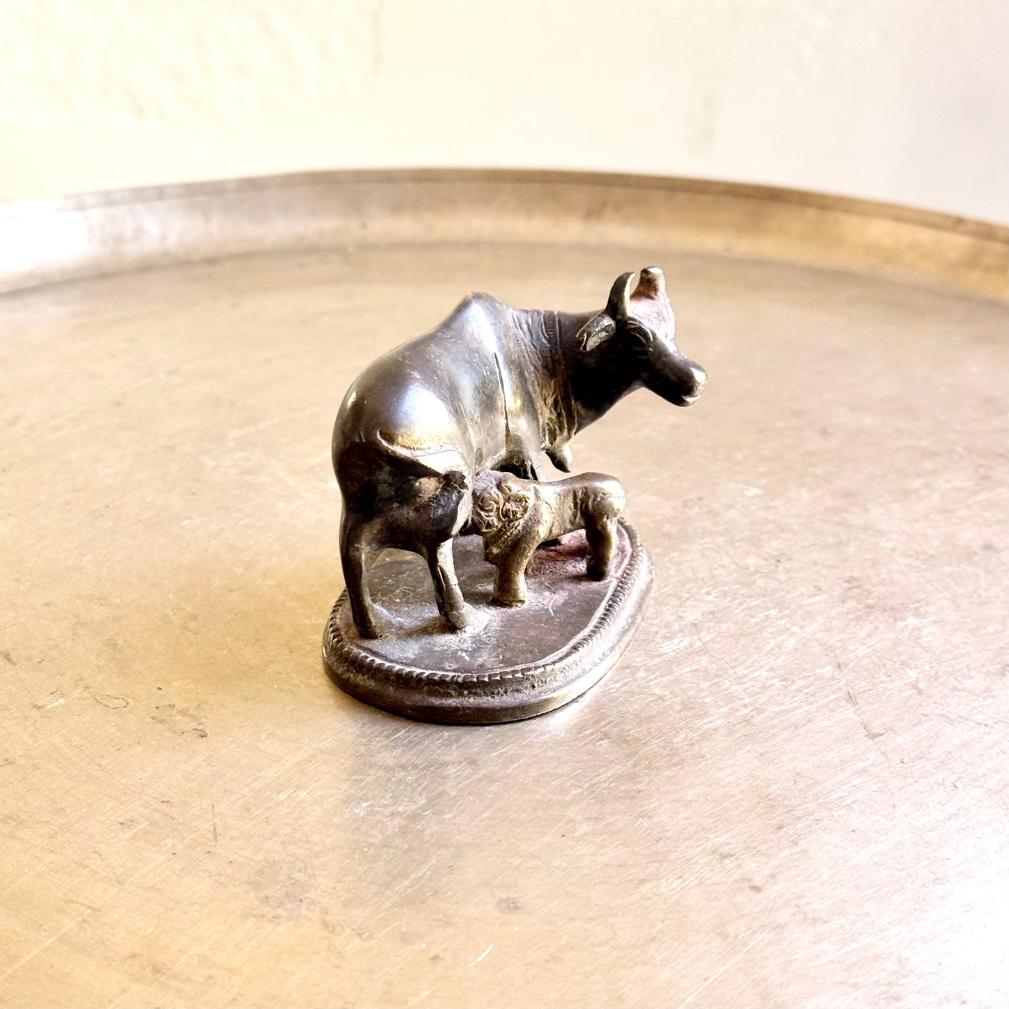 The Sacred Mother: Handcrafted Brass Kamadhenu