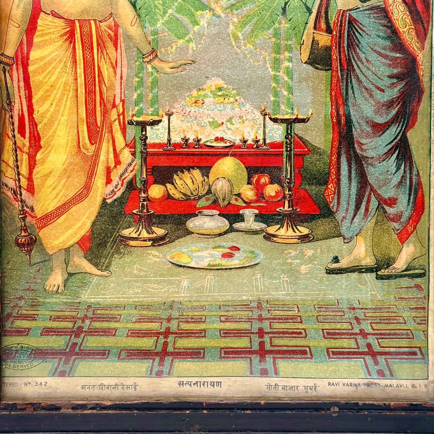 ‘Sathya Narayan’ Raja Ravi Varma Lithograph Print