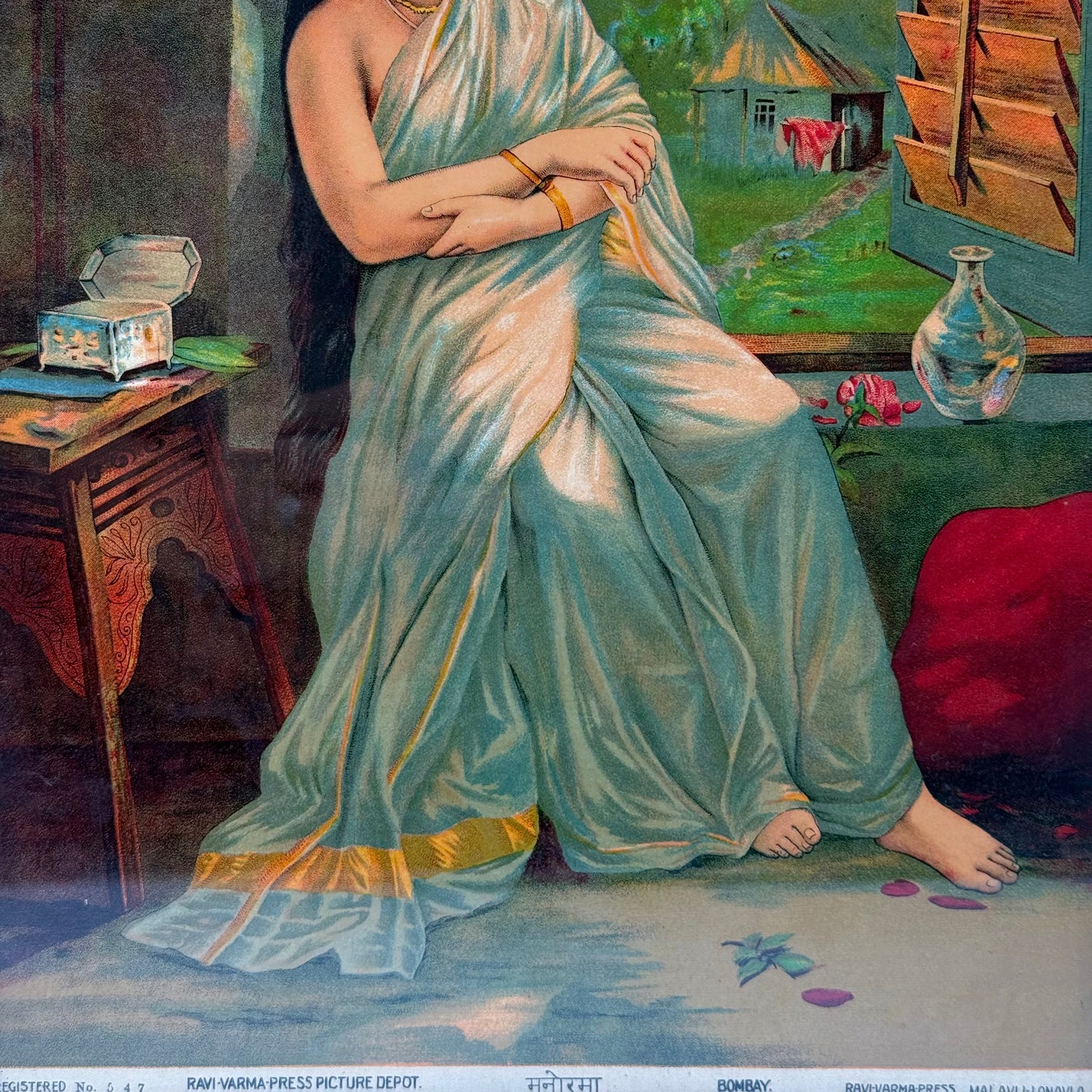 ‘Manorama’ Raja Ravi Varma Lithograph Print