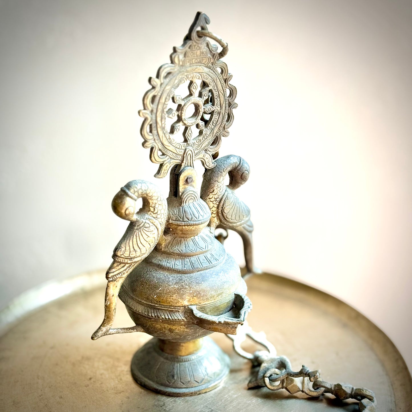 Vintage Twin Parrot Hanging Lamp