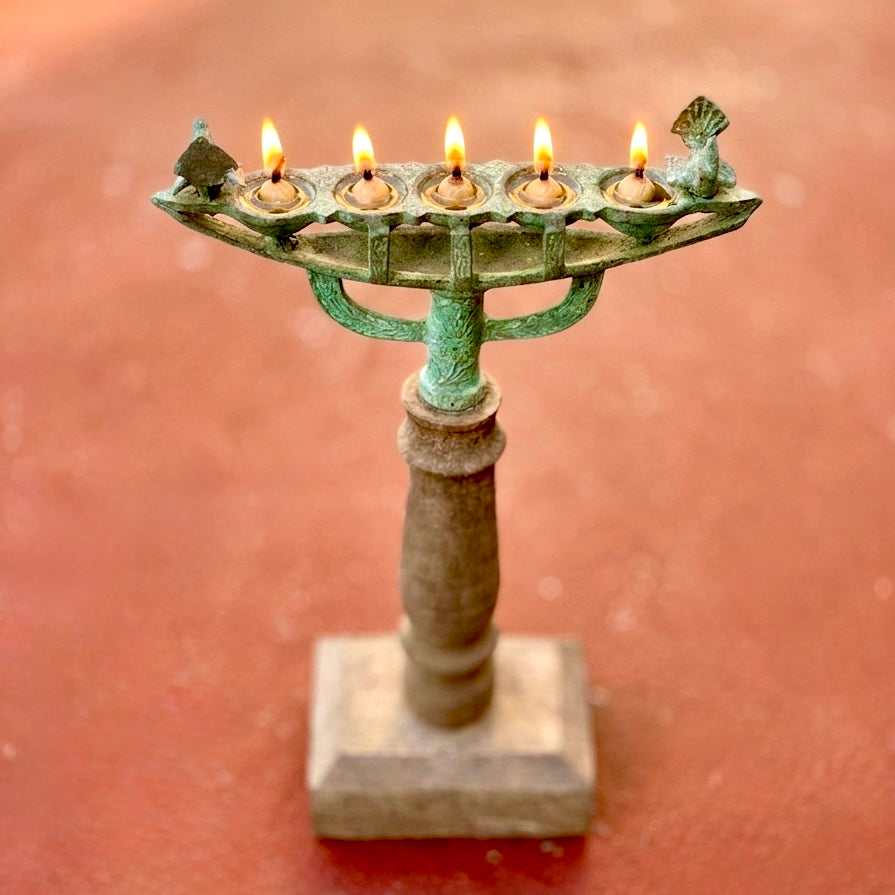 Mid-Century Bronze Chamaya Vilakku