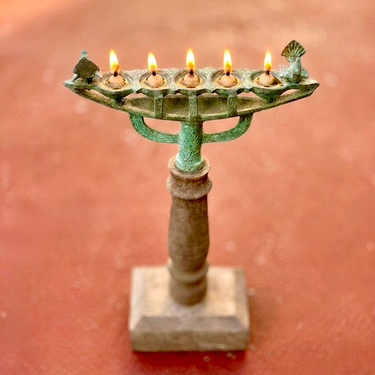 Mid-Century Bronze Chamaya Vilakku
