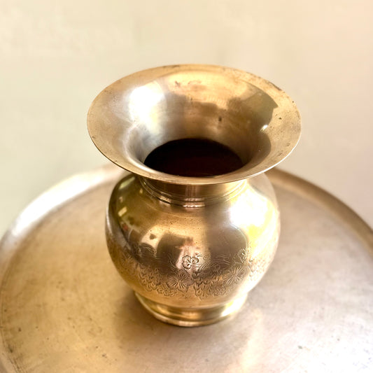Vintage Brass ‘Kamal’ Vase