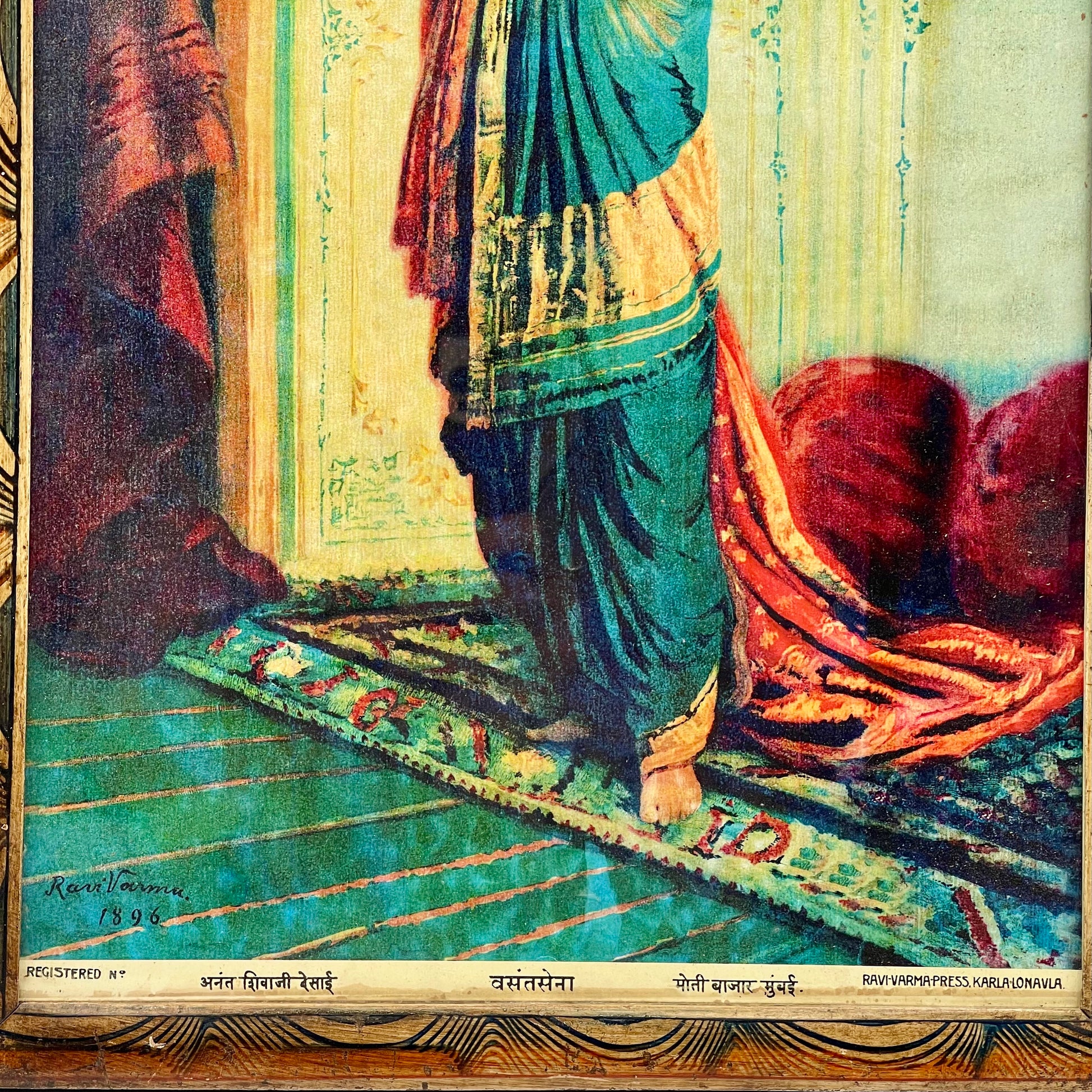 Vasanta Sena by Raja Ravi Varma - Vintage Indian Lithograph Art Print ...