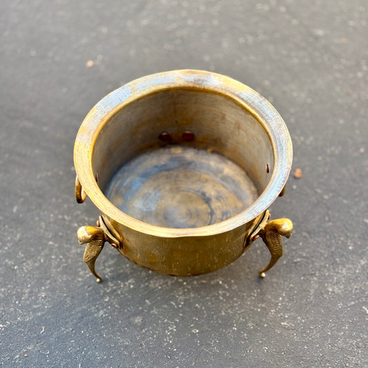 Antique Brass Parrot-Legged Vessel