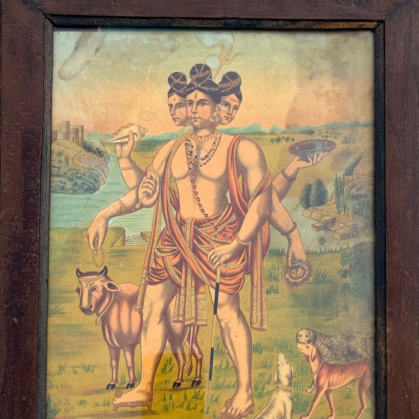 ‘Dattatreya’ Raja Ravi Varma Lithograph Print