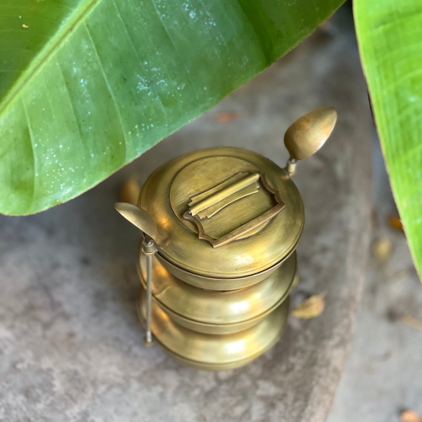 Vintage Brass Tiffin Box