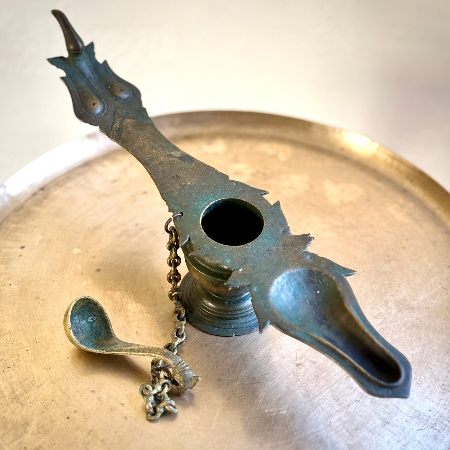 Antique Mangalam Lamp - Kerala (Early 20th Century)