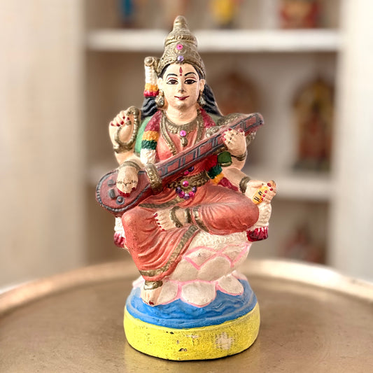 Vintage Golu Doll – Goddess Saraswati