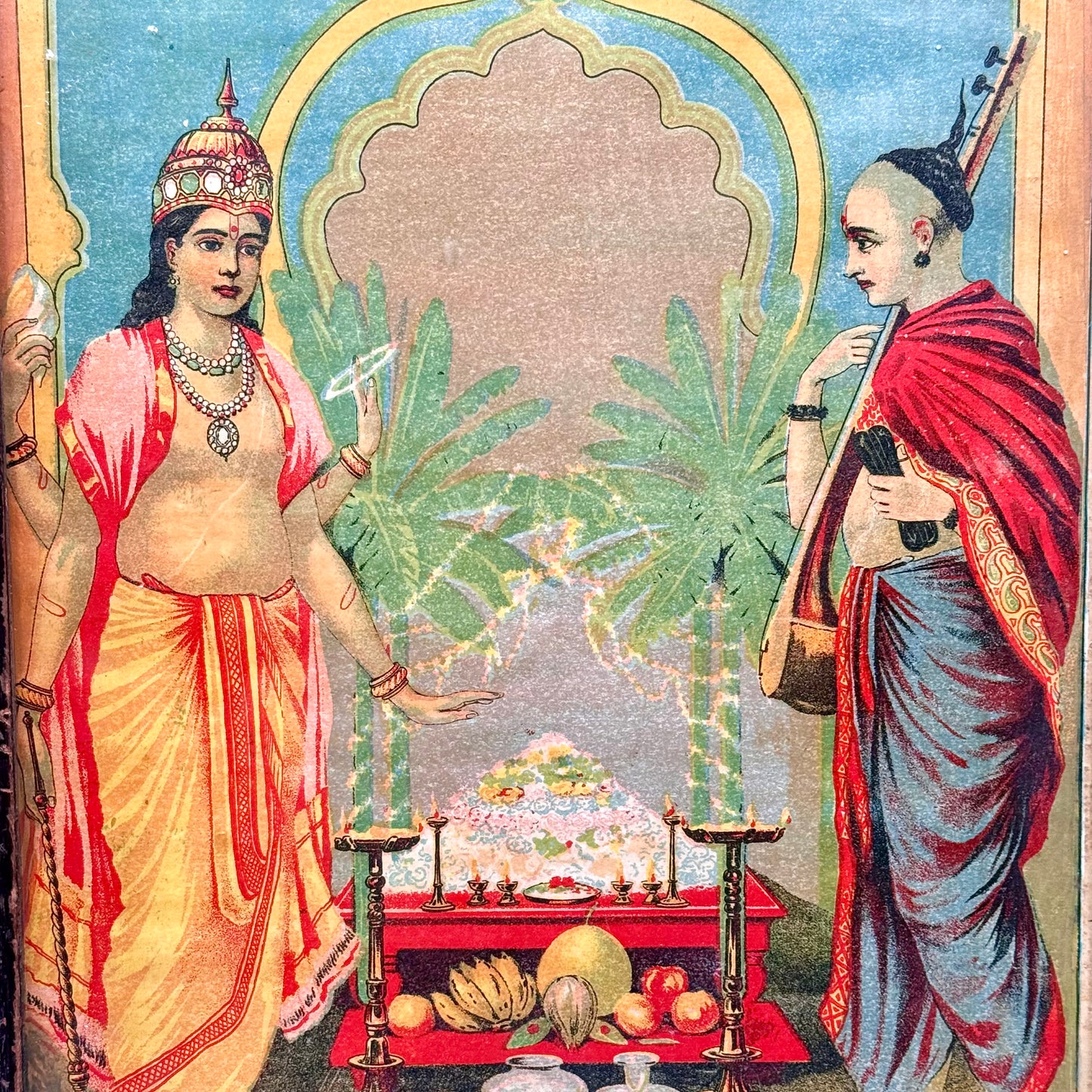 ‘Sathya Narayan’ Raja Ravi Varma Lithograph Print