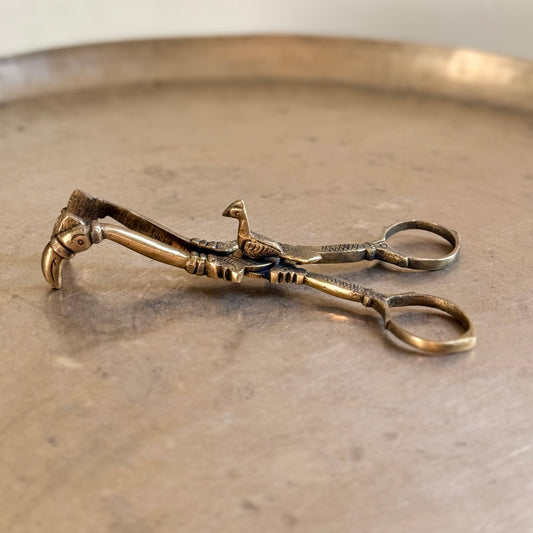 Vintage Brass Candle Snuffer (Scissor Style with Bird Motif)