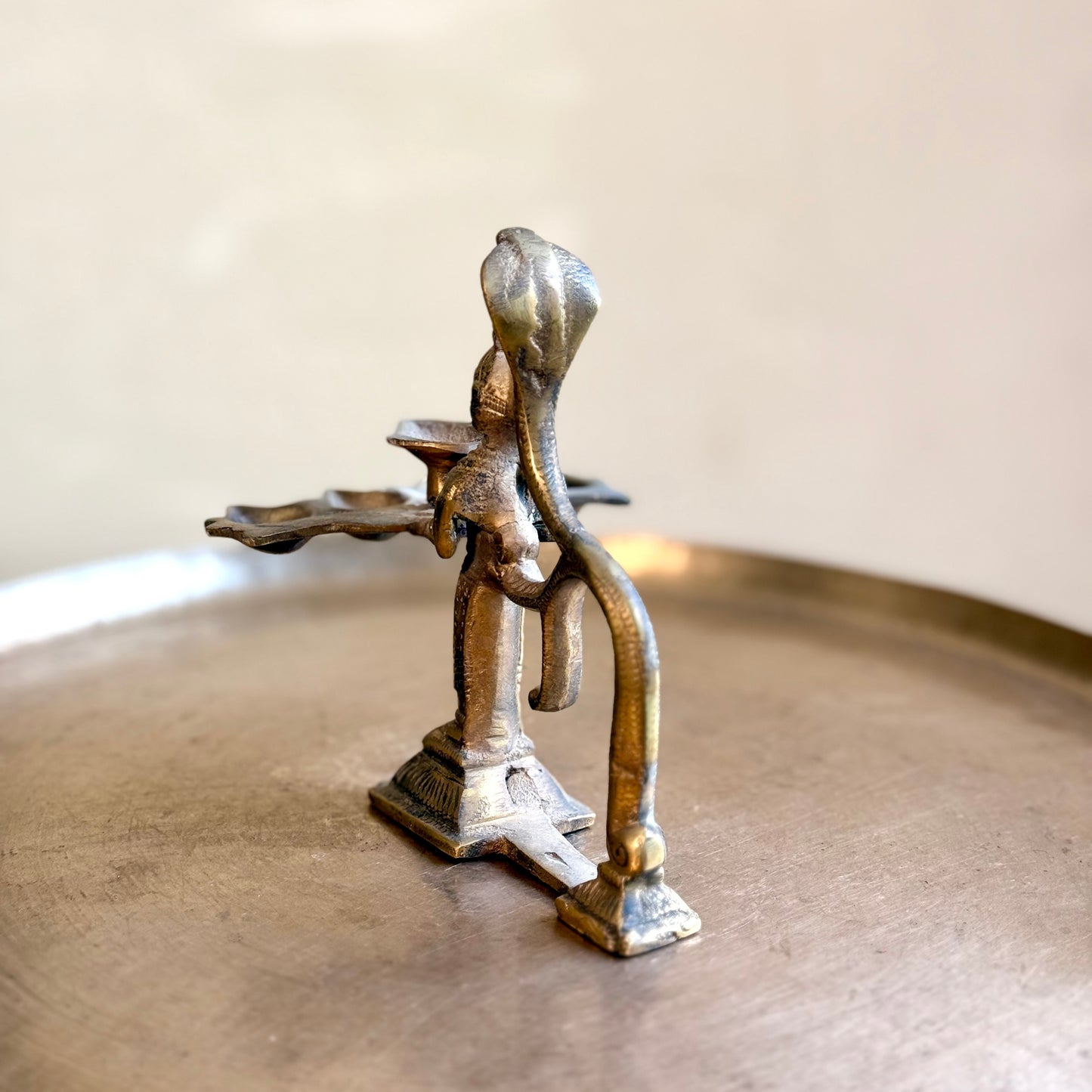 Naag Kanya 5-Wick Brass Aarti Lamp