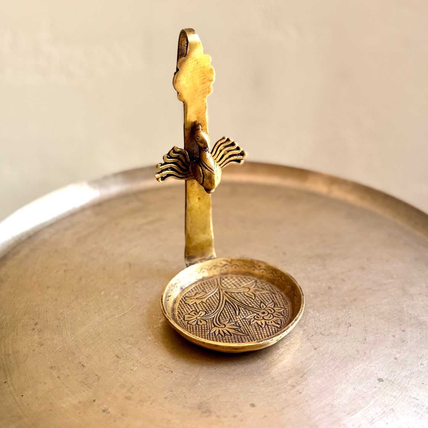 Heritage Brass Candle Stand & Bird Feeder
