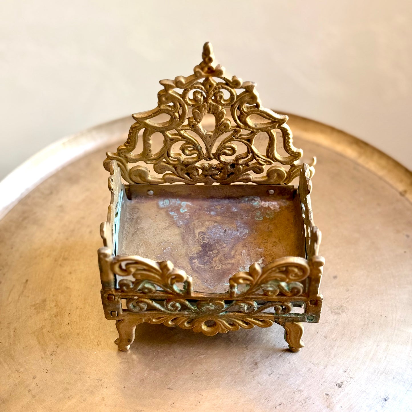 Vintage Brass Singhashan - Rajasthan (Mid 20th Century)