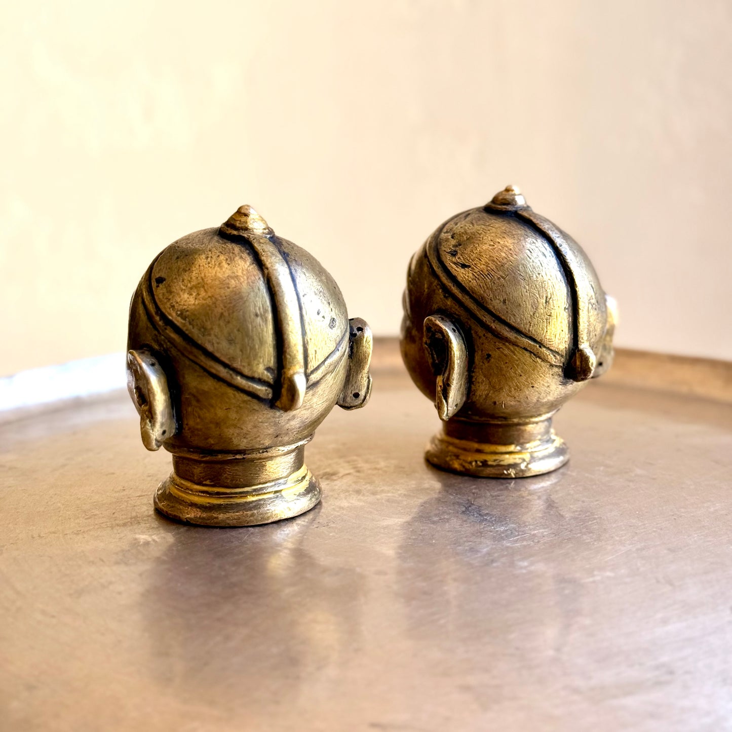 Rare Paired Gauri Mukha – Jyeshtha & Kanishtha, Maharastra (Early 20th Century)