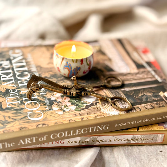 Vintage Brass Candle Snuffer (Scissor Style with Bird Motif)