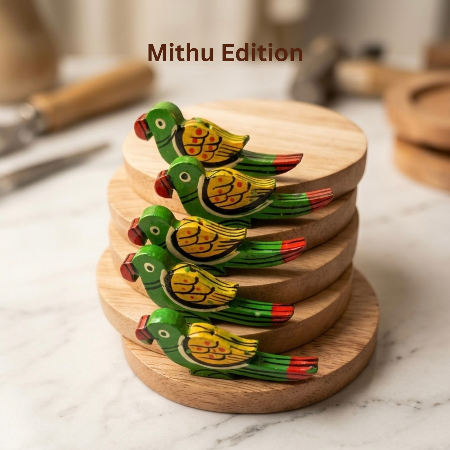 ‘Pankhi’ Coasters (Set of 2) by Veer Singh