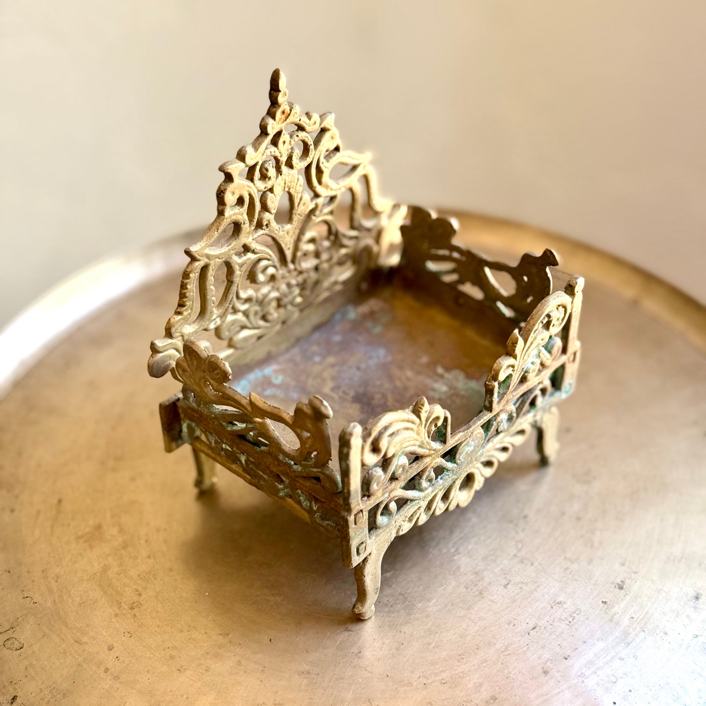 Vintage Brass Singhashan - Rajasthan (Mid 20th Century)