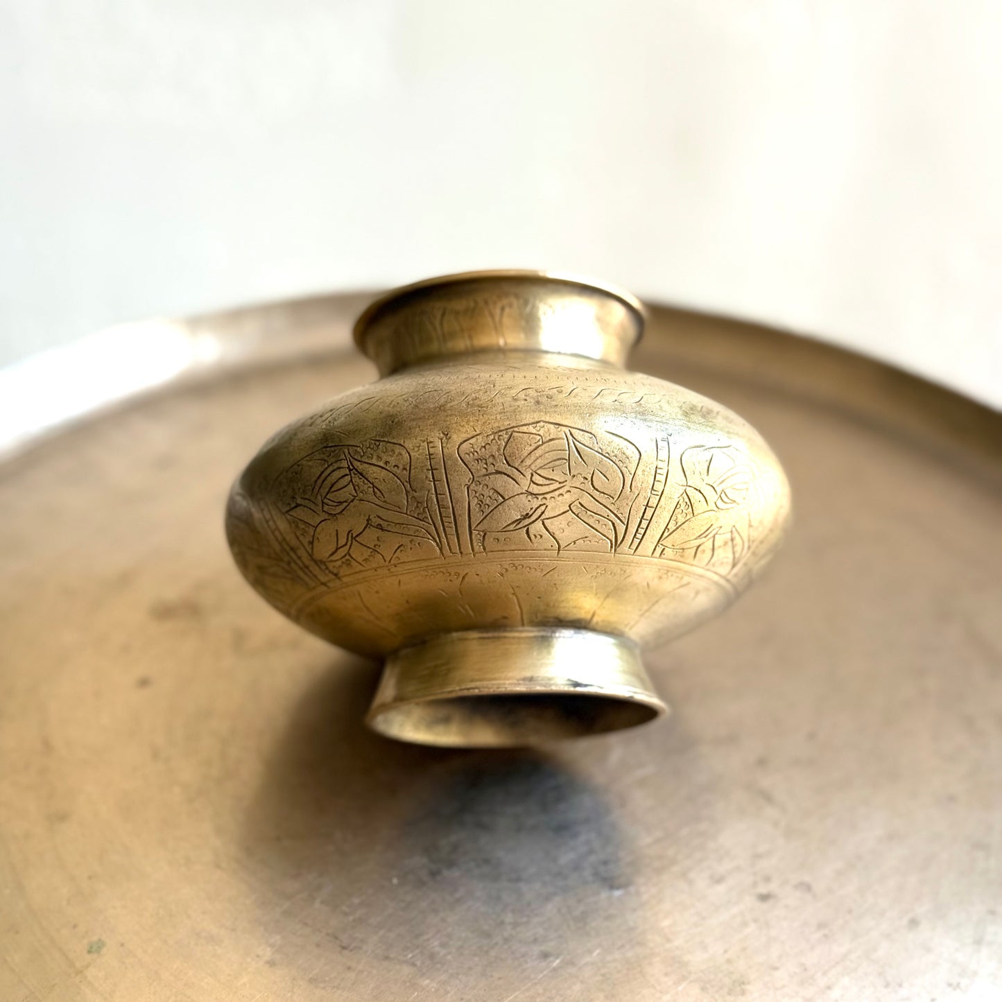 Antique Hand Carved Kalash - Rajasthan (Early 20th Century)