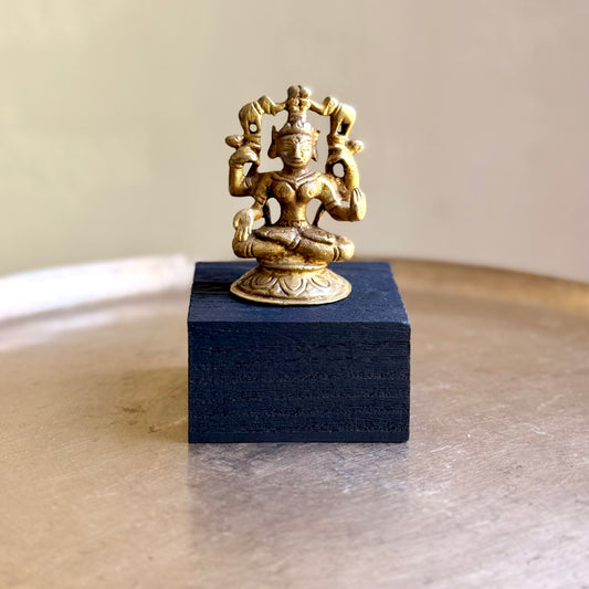 Miniature Gajalaxmi in Padmasana: A Rare Masterpiece of Prosperity and Abundance