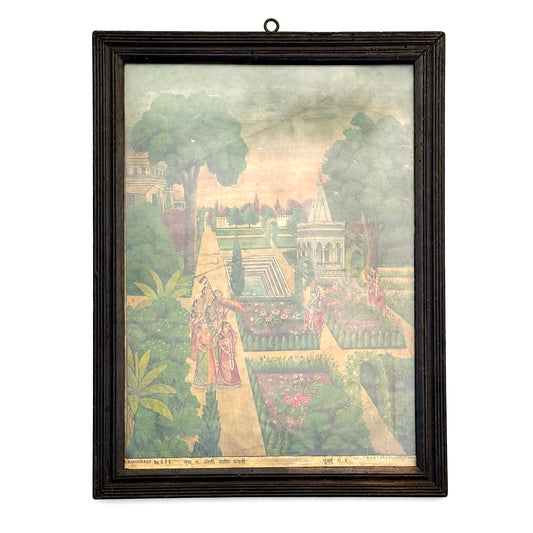 ‘Janak Pushp Vatika’ - Vintage Lithograph Print