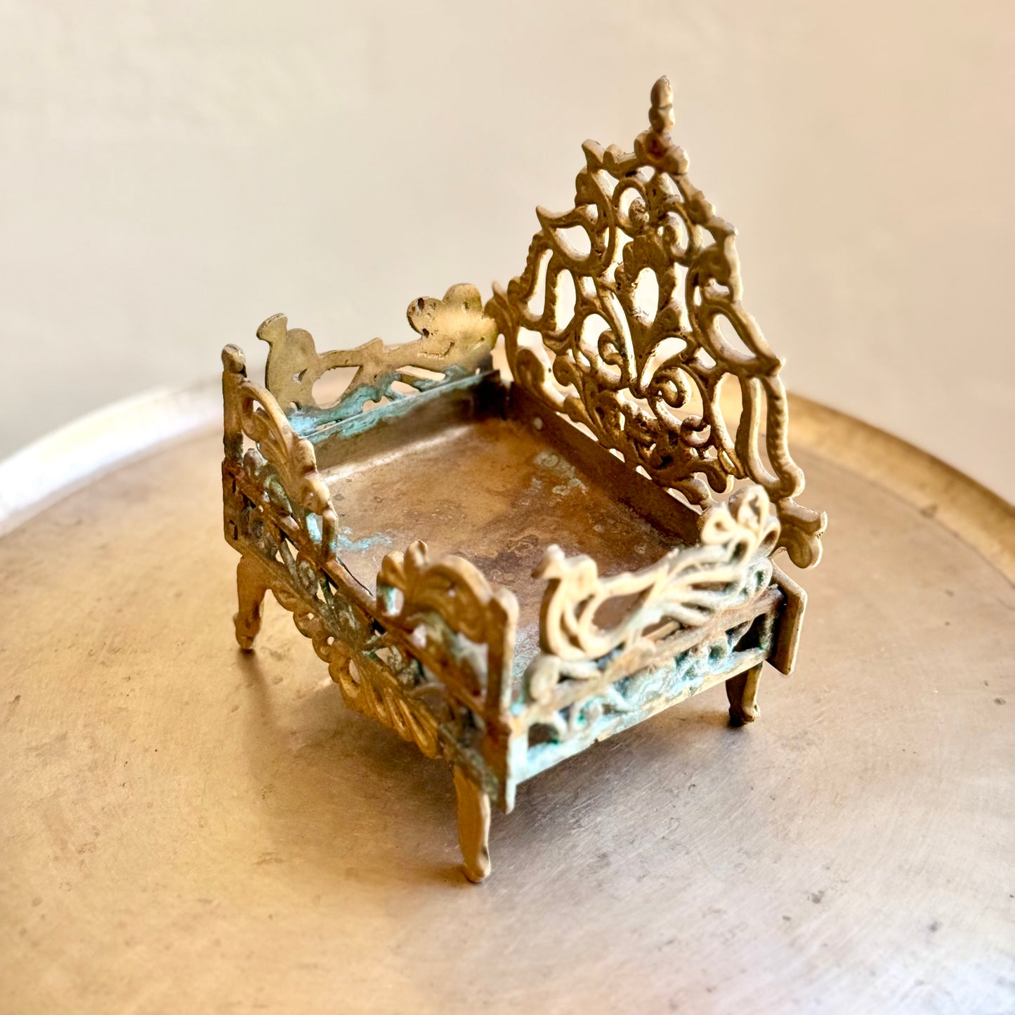 Vintage Brass Singhashan - Rajasthan (Mid 20th Century)
