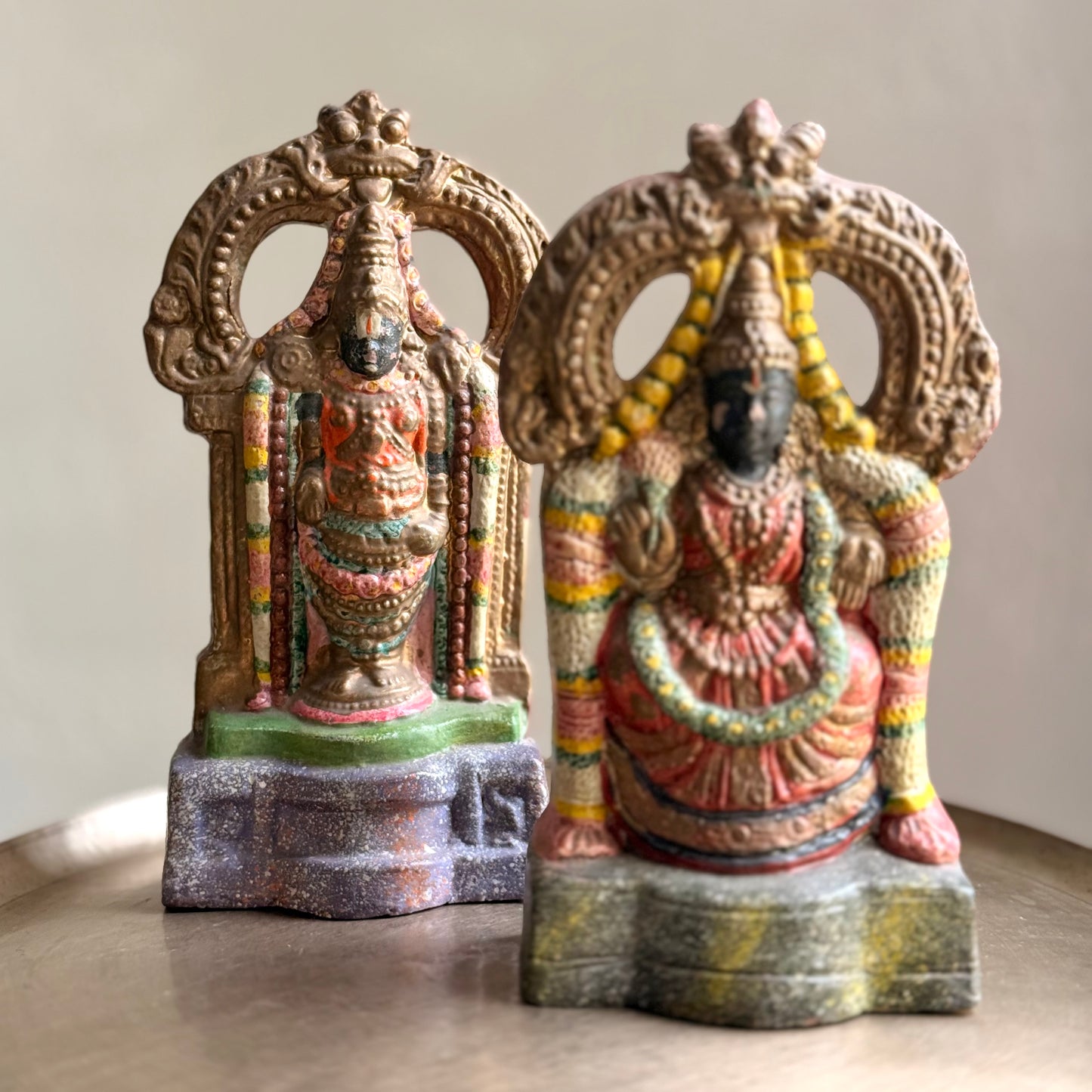 Vintage Golu doll - Tirupati Balaji with Goddess Padmavathy