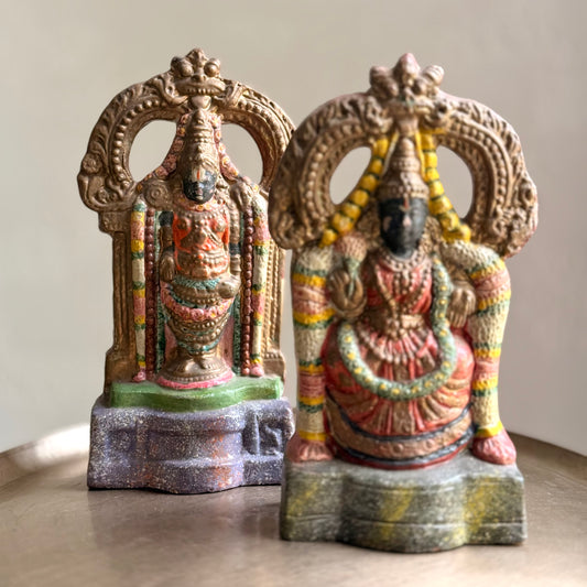 Vintage Golu doll - Tirupati Balaji with Goddess Padmavathy