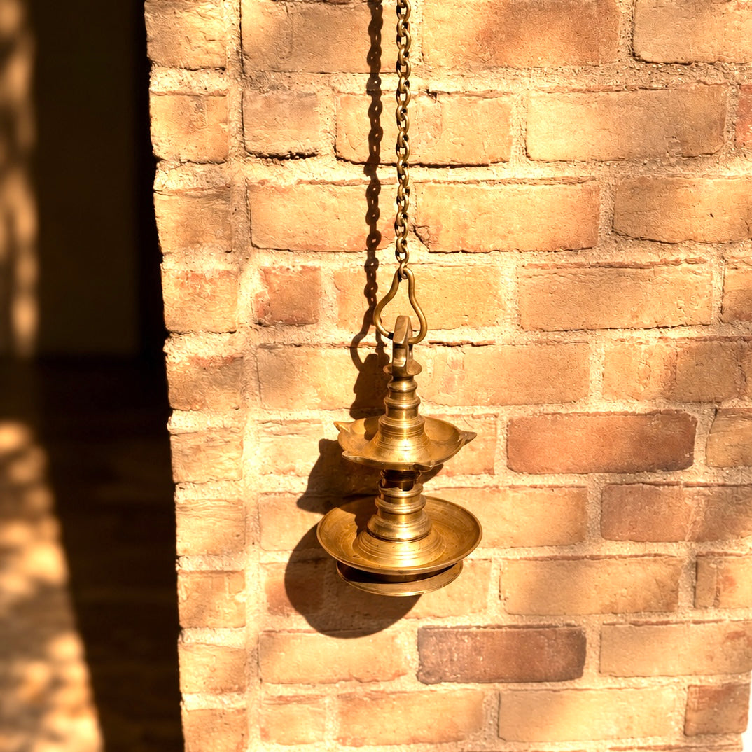Thooku Vilakku Hanging Lamp - Kerala (Mid 20th Century)