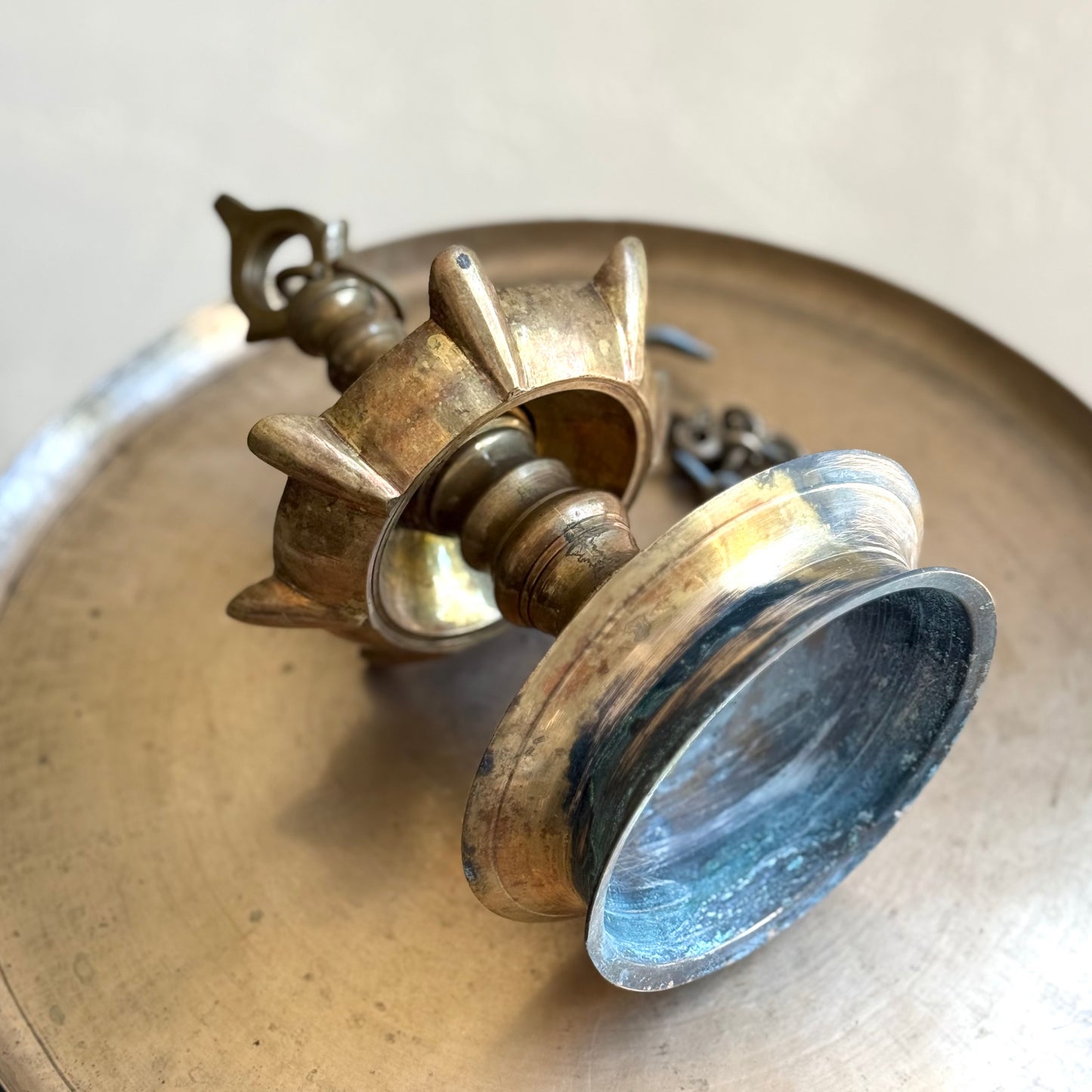 Thooku Vilakku Hanging Lamp - Kerala (Mid 20th Century)