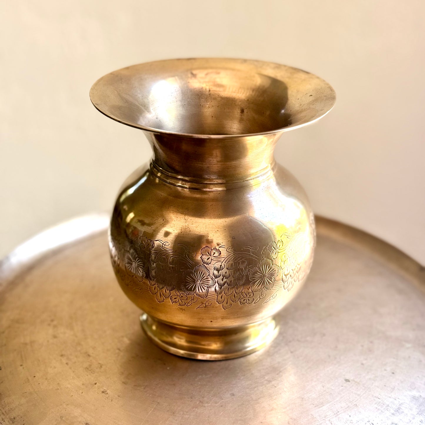 Vintage Brass ‘Kamal’ Vase